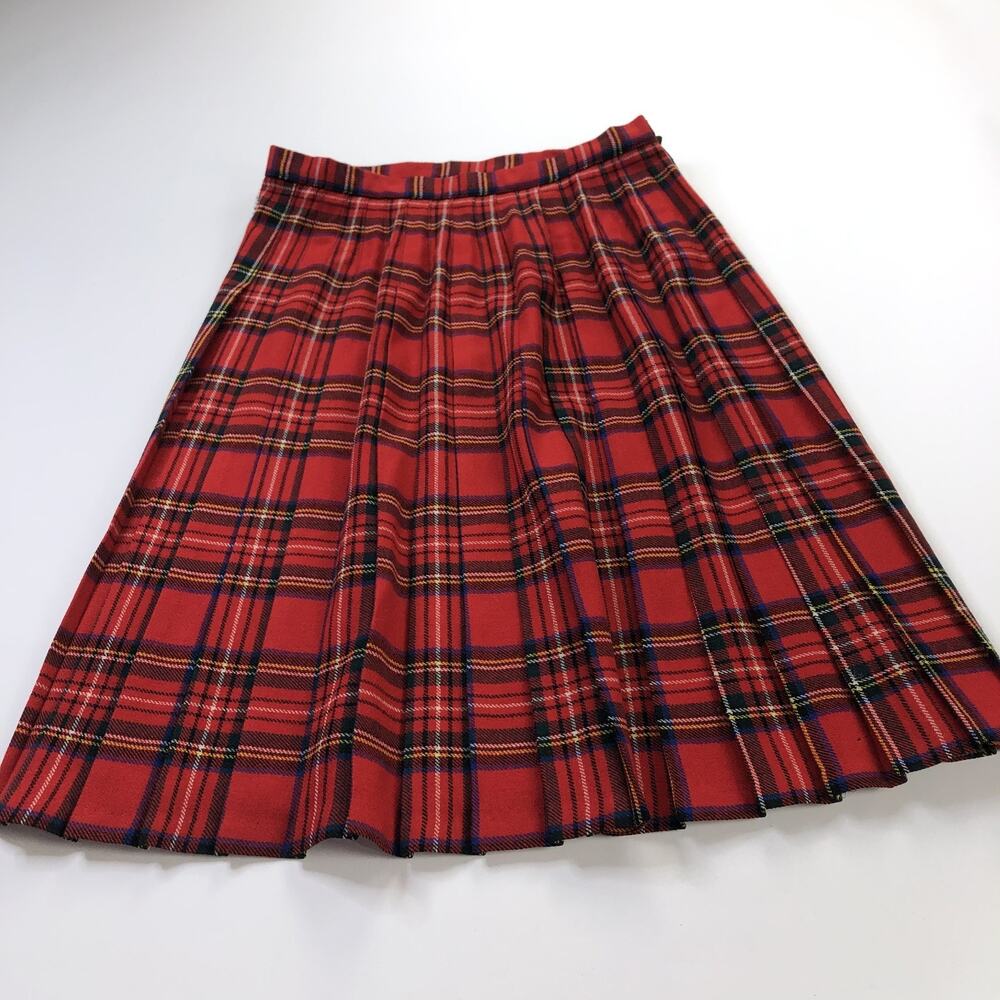 Unbranded Kilt Skirt US 16 (Fits 32In) 100% Wool Buckle Midi Skirt Tartan Plaid - Picture 7 of 12
